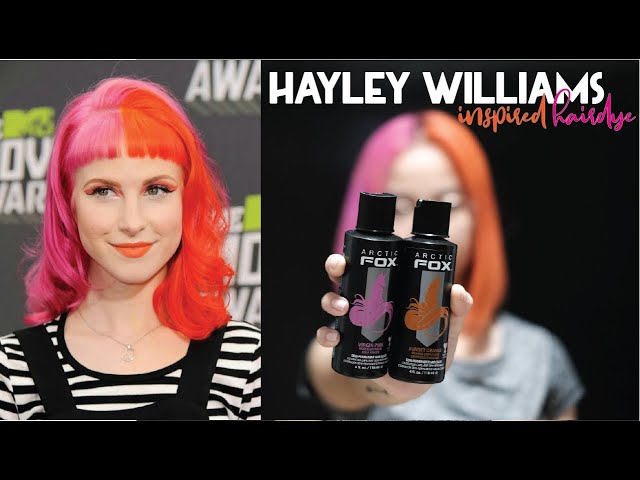 hayley williams pink and orange hair