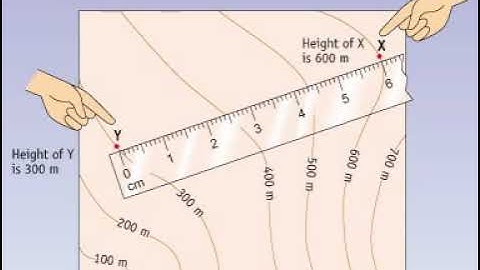 Find the gradient of slope from a contour map