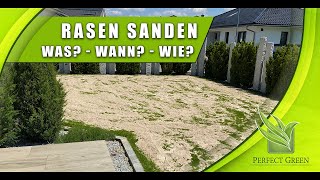 Rasen sanden  |  Warum? Mit was? Wie?  |  Wellness für den Boden.