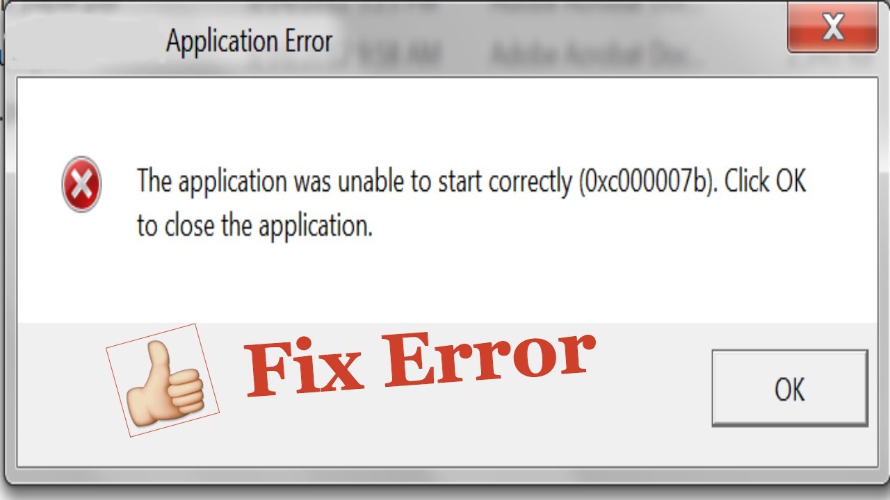 How To Fix Error The Application Was Unable To Start Correctly