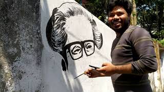 bongobondhu portrait wall painting (mujib 100 year ) screenshot 4