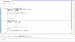 EASY JAVA TUTORIAL - Palindrome Using Stack