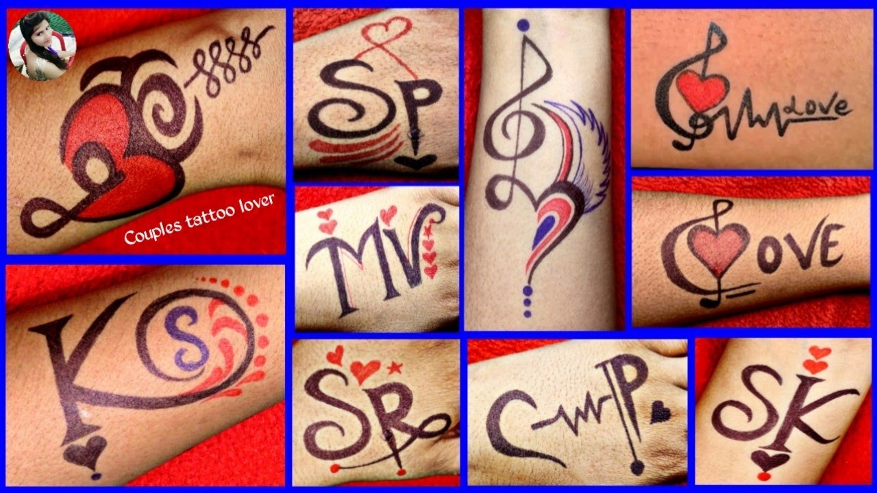 10 Letter Best tattoo Design P, Sp, Sr, sk, Mv, Love, Music heart & Heartbeat  Tattoo design - YouTube