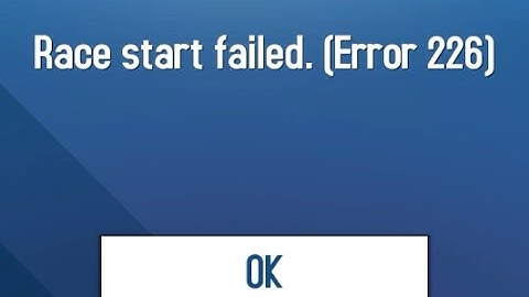 Error 226 and crash at multi race finish Asphalt 8