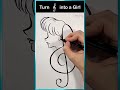 Turn Music Symbol into a Girl #shorts #artshorts #artchallenge #meiyu #drawingchallenge image