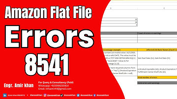 How to Read and Fix Flat file Errors-  What is 8541 errors | Amazon flat file