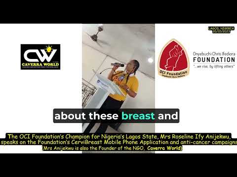 OCI Foundation's Ify Anijekwu on CerviBreast App & AntiCancer to high school teens; Lagos; 20/10/23