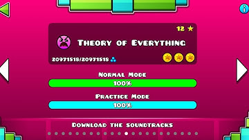 Geometry Dash Walkthrough level 12 ( theory of everything ) all coins