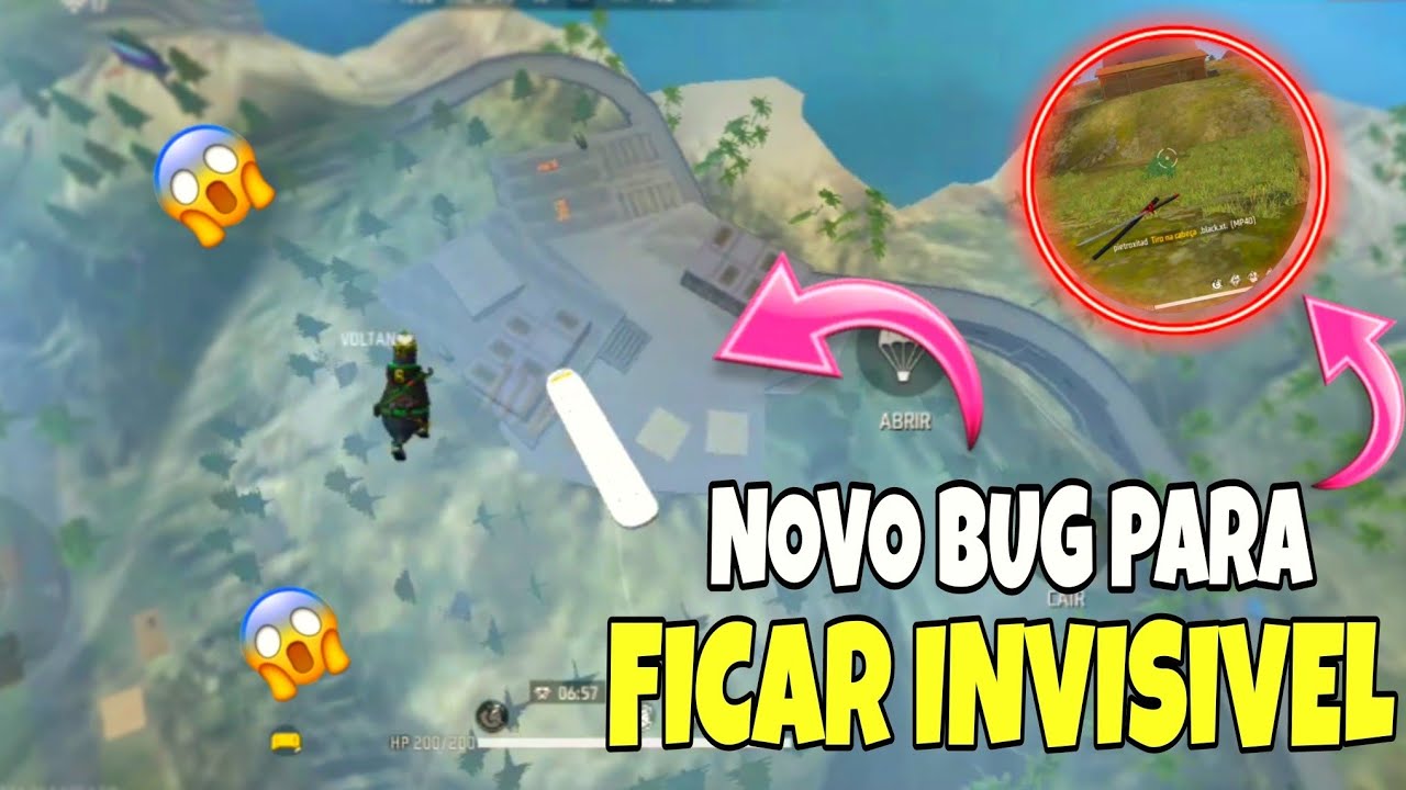 BUG LARA COMO FICA INVISÍVEL NO TREINAMENTO DO FREEFIRE #freefire #bug