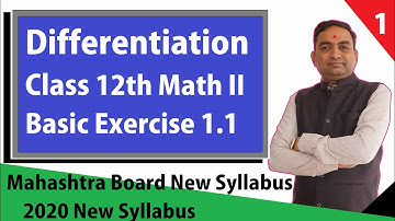 Differentiation Basic Exercise 1.1 Class 12th Mathematics 2