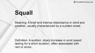 Squall Meaning