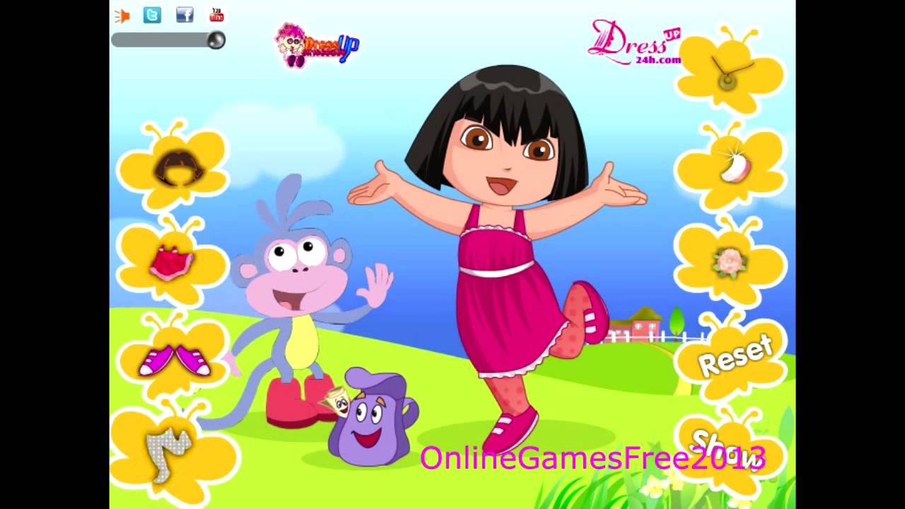 Dora The Explorer Dora's Dress Up Game Dora Games YouTube