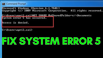 How To Fix System Error 5 Has Occurred, Access is Denied in Windows