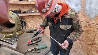 Welding stingers to weld pipe or structure with
