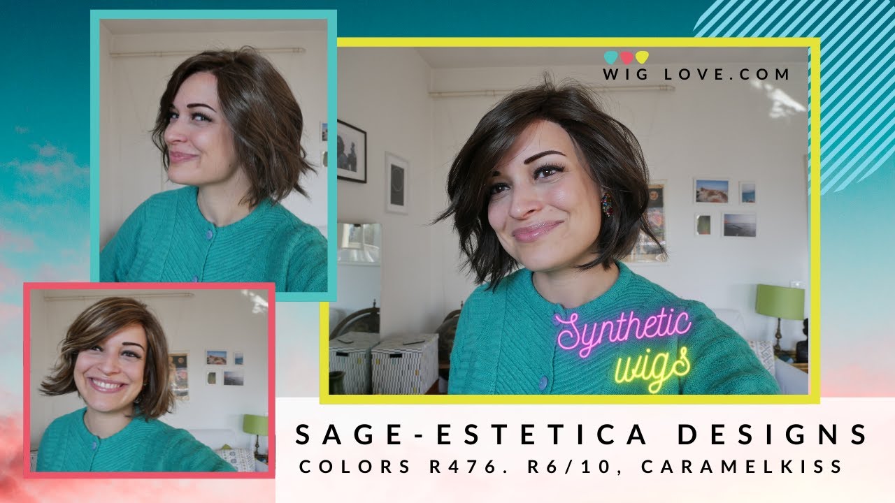 Sage di Estetica Designs colori R4/6, R6/10 e Caramel Kiss Parrucca