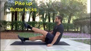 Pike Up Flutter Kicks - STRONG BLOCKS TRAINING
