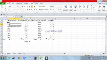Answer key July 2019 C language Question Paper