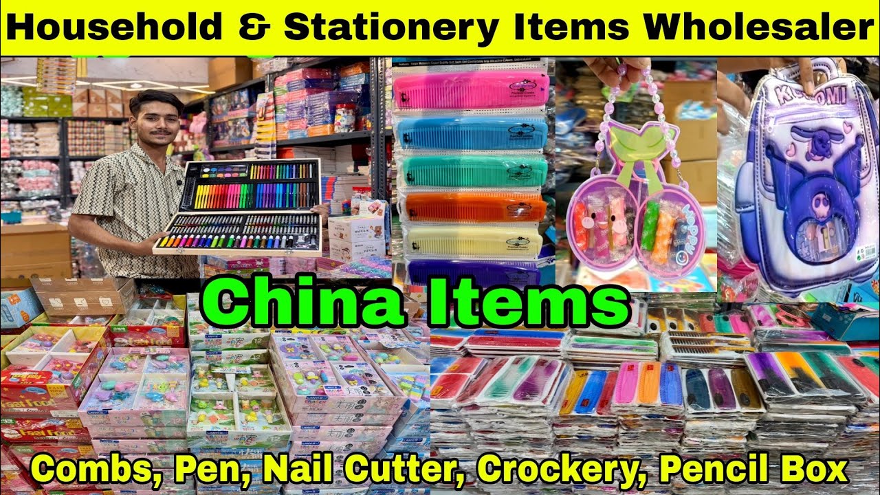Household & Stationery Items Wholesale Market Kolkata Barabazar | Combs, Nail Cutter, Pen, Pencil