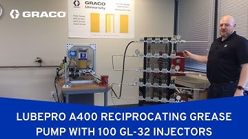 LubePro A4000 Reciprocating Grease Pump with 100 GL-32 Injectors
