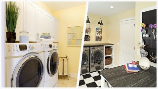 75 Laundry Room With Pink Walls And Yellow Walls Design Ideas You'll Love ☆