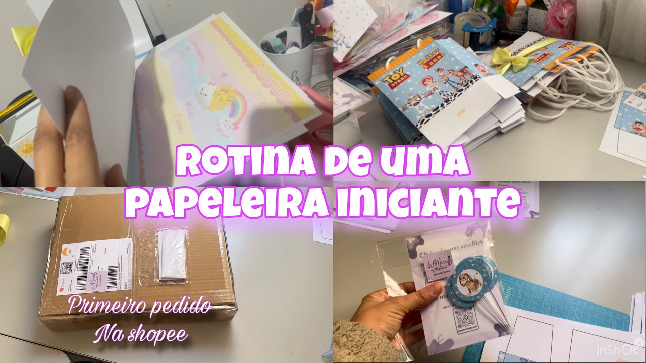 Rotina de uma iniciante na papelaria +primeiro pedido na shopee