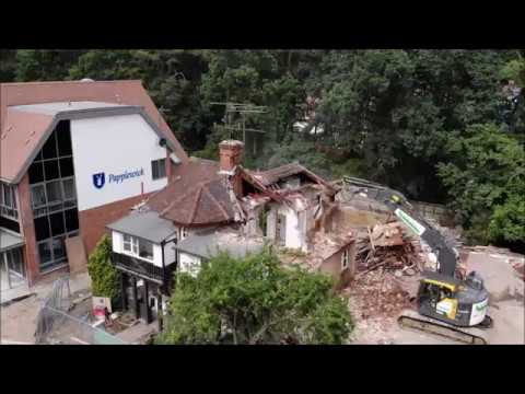 Papplewick Old Lodge Demolition - YouTube