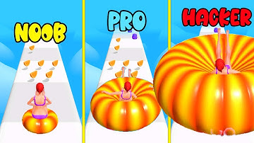 NOOB vs PRO vs HACKER in Orange Run! Biggest Orange Ever