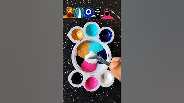 Guess the mixed color of Squid Game 2 part96 #colormixing #satisfying #asmr #squidgame2