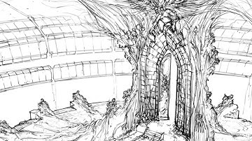 Environment Concept Art Sketch of a Portal Design
