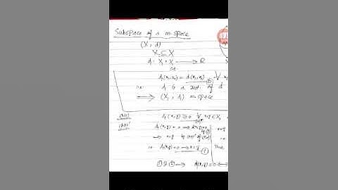 Subspace of a Metric Space