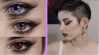 Makeup Look With Coloured Lenses | TTDEYE Try on Haul