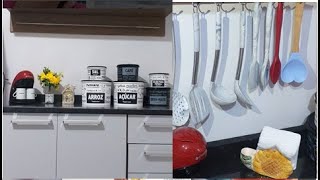 Organizando meu novo armário de cozinha♡