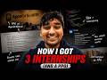 How I landed 3 Internships during college (what actually worked) | No BS | Resources