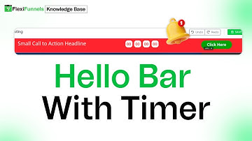 Hello Bar With Timer | FlexiFunnels
