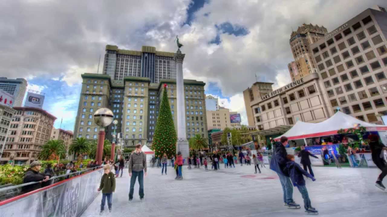 Massive Christmas Tree Gets Assembled in San Francisco's Union Square