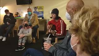 Emily Hahn and Nate Rhoades family sing First Friend