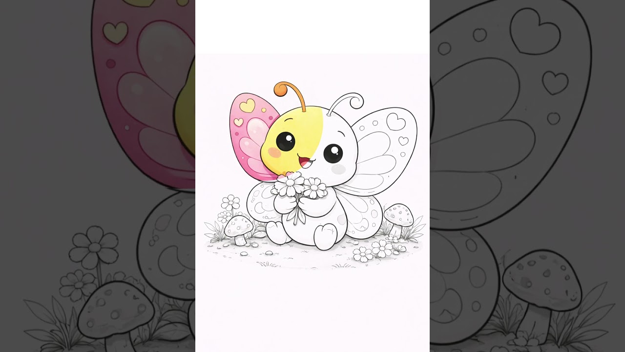 Satisfying Butterfly Coloring ASMR 🎨 | Kids Coloring