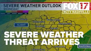 Severe weather arrives Wednesday afternoon for Middle Tennessee Southern Kentucky