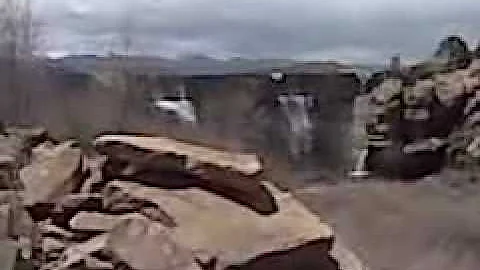 watching the wind and waves at the Deweese dam in ...