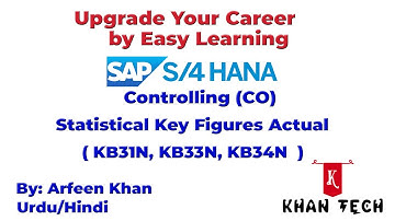 How to Create SAP-CO-Period End: Actual Statistical Key Figures (Urdu/Hindi)
