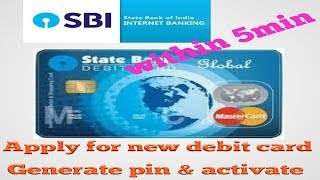 Apply for SBI global international debitcard online & online pin generation Apply for SBI global international debitcard online & online pin generation