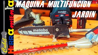 DESBROZADORA MOTOSIERRA Y PODASETOS 3 EN 1 PARA JARDIN DE METABO