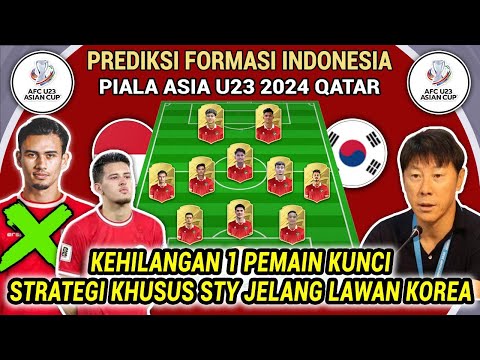 KEHILANGAN 1 PEMAIN STY RUBAH FORMASI TIMNAS |Prediksi Line Up Timnas Indonesia U23 Vs Korae selatan