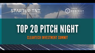Top 20 Pitch Night at the Cleantech Investment Summit