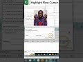 Excel sheet me row curser highlight kaise kare kya hai tarika