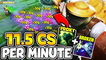 How I got 300 CS in 28 Minutes with Double Proxy Singed... (THIS IS HOW IT