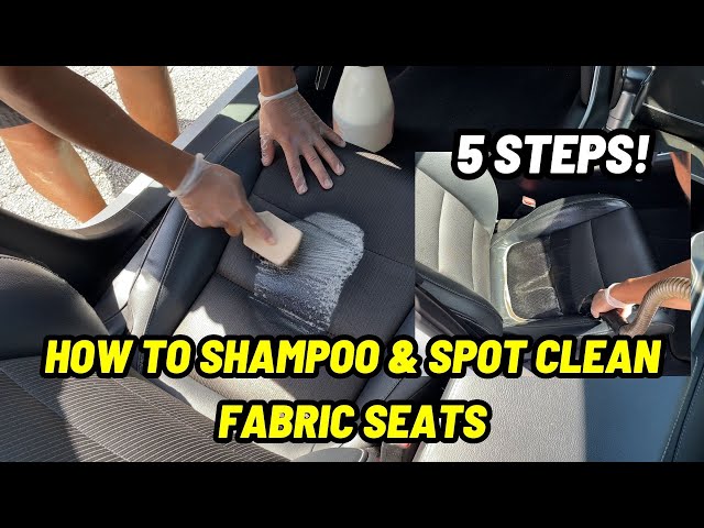 How to Clean cloth car seats at HOME! (Without Extractor) 