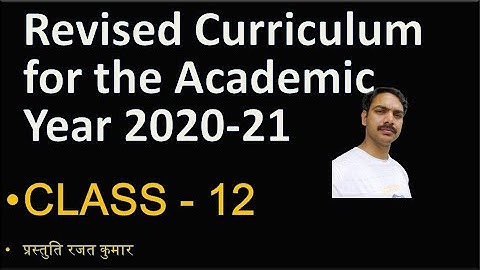 Revised Curriculum for the Academic Year 2020-21