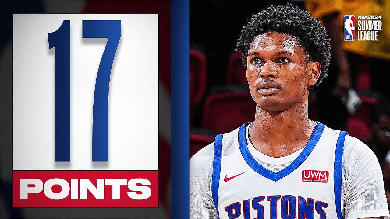 No. 5 Overall Pick Ausar Thompson SHINES In Pistons Summer League W! | 17 PTS, 9 REB, 4 STL, 2 BLK