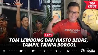   Detikdetik Tom Lembong Dan Hasto Bebas Pamer Tangan Tak Diborgol